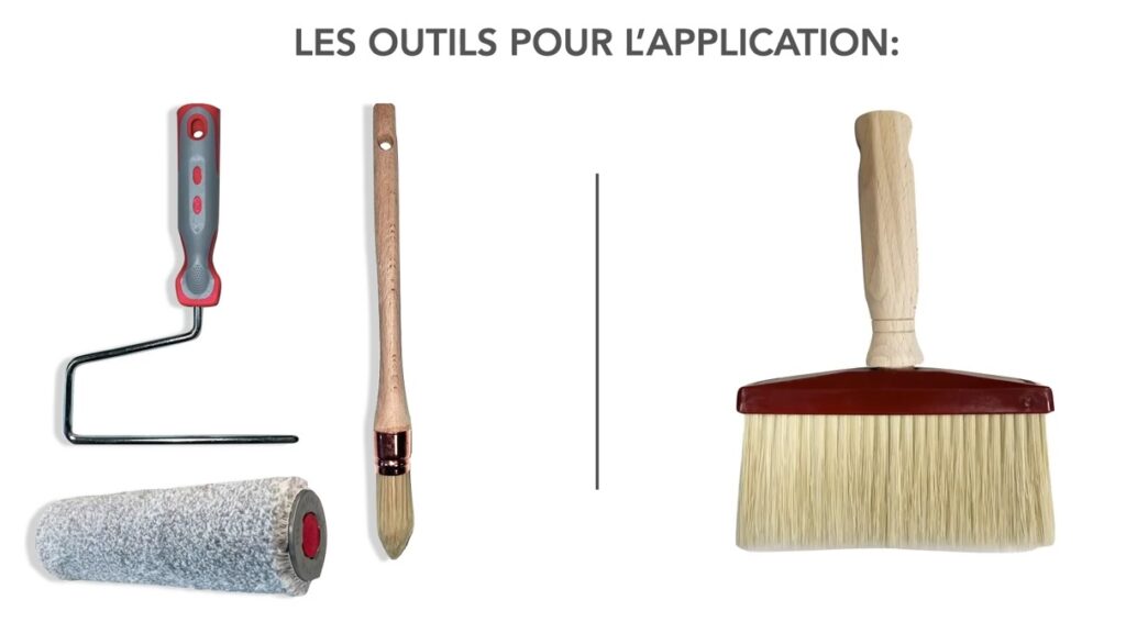 Les outils nécessaires pour appliquer la peinture à la chaux