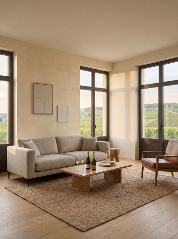 Peinture à la chaud en intérieur, dans un salon